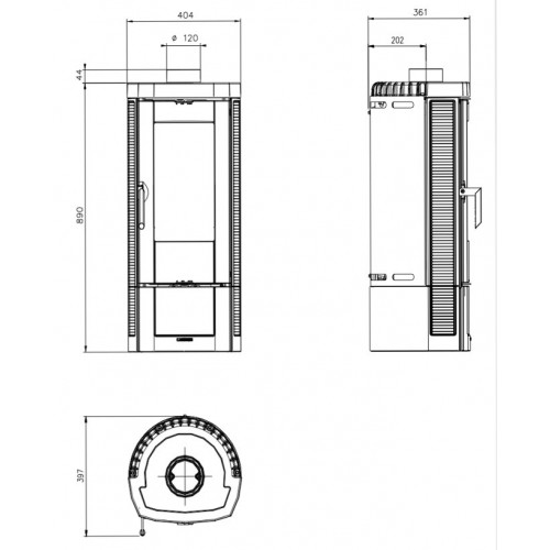 Stufa a Legna Nordica 7kw in Ghisa - immagine 2