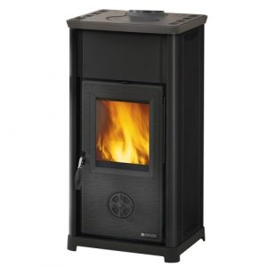 Stufa a Legna Nordica 6kw Antracite Ghisa